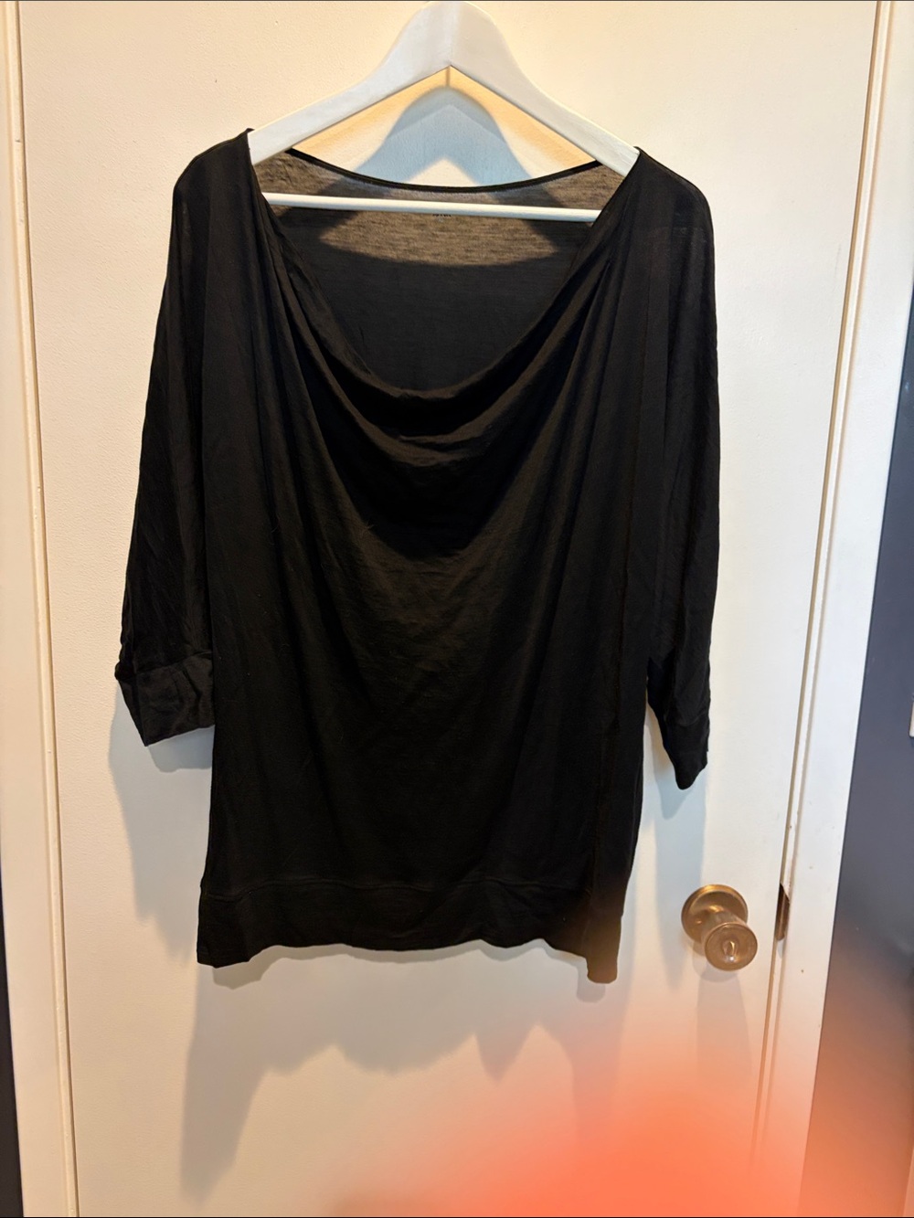 Eileen Fisher silk cotton blend Cowl Neck Tunic